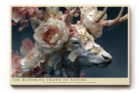 Paul Sinus Wandbild The Blooming Crown of Nature Floral Majesty of the Stag
