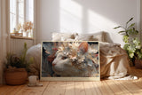 Paul Sinus Wandbild The Blooming Spirit of Felines Cat in Floral Harmony