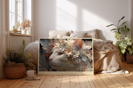 Paul Sinus Wandbild The Blooming Spirit of Felines Cat in Floral Harmony