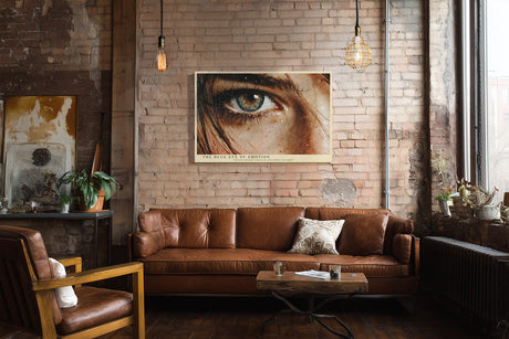Paul Sinus Wandbild The Blue Eye of Emotion Details Reveal Strength and Hidden Feelings
