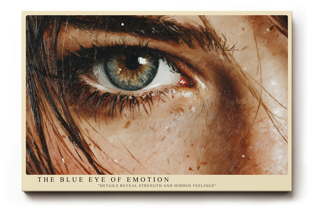 Paul Sinus Wandbild The Blue Eye of Emotion Details Reveal Strength and Hidden Feelings