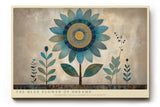 Paul Sinus Wandbild The Blue Flower of Dreams geometrisches Blumenmotiv in harmonischen Blautönen