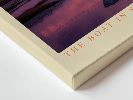 Paul Sinus Wandbild The Boat in Sunset Glow – Romantische Abendstimmung mit Boot im Sonnenuntergang