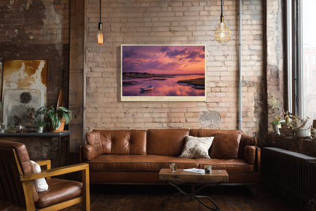 Paul Sinus Wandbild The Boat in Sunset Glow – Romantische Abendstimmung mit Boot im Sonnenuntergang
