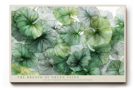Paul Sinus Wandbild The Breath of Green Veins Botanical Elegance in Natural Harmony and Flow