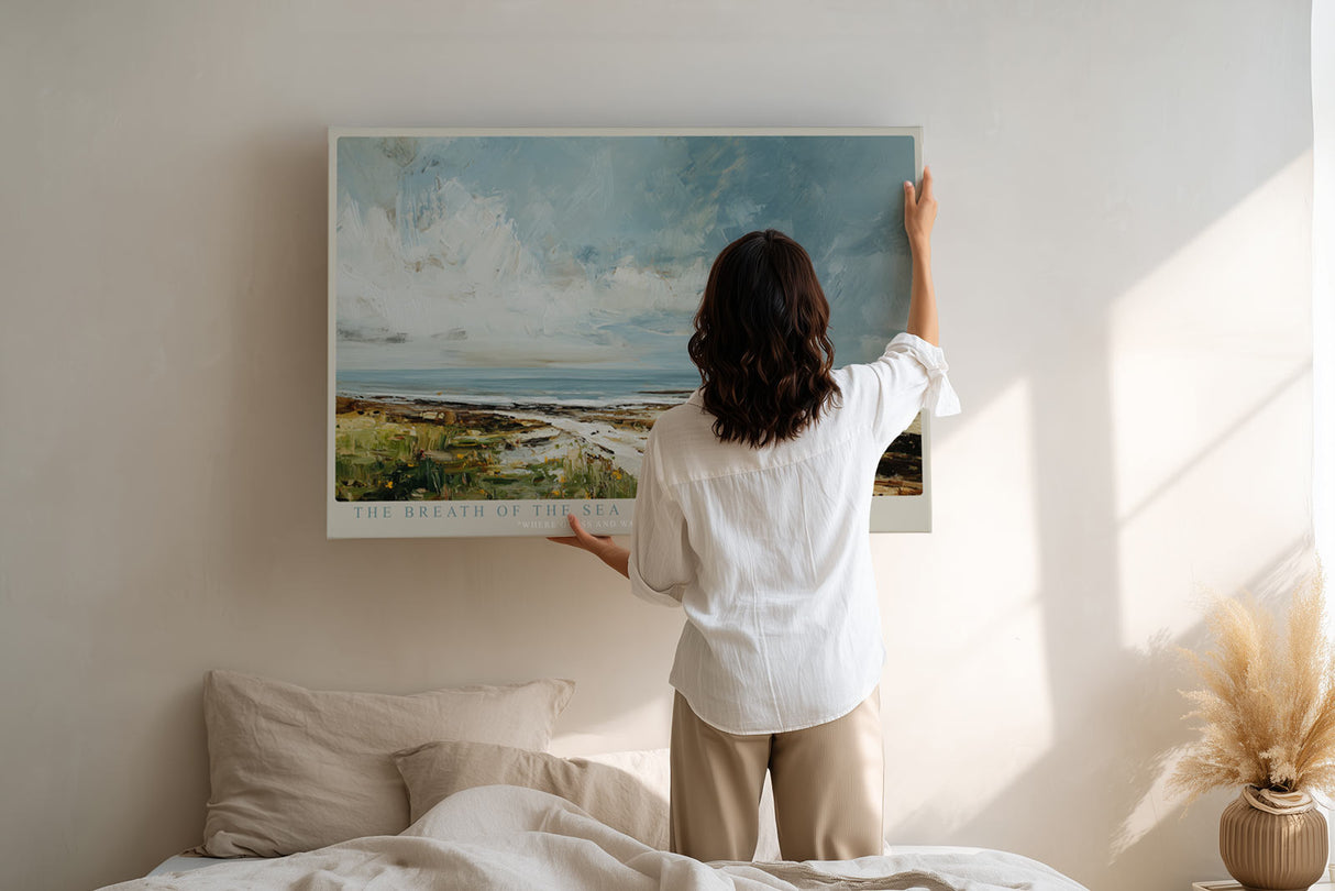 Paul Sinus Wandbild The Breath of the Sea – impressionistische Landschaft mit Meerblick, Himmel und Küstenlinie in natürlicher Harmonie