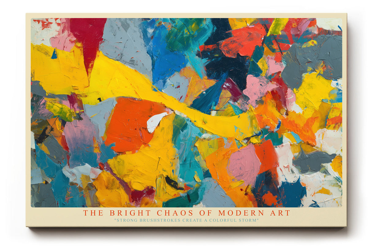 Paul Sinus Wandbild The Bright Chaos of Modern Art Strong Brushstrokes Create a Colorful Storm