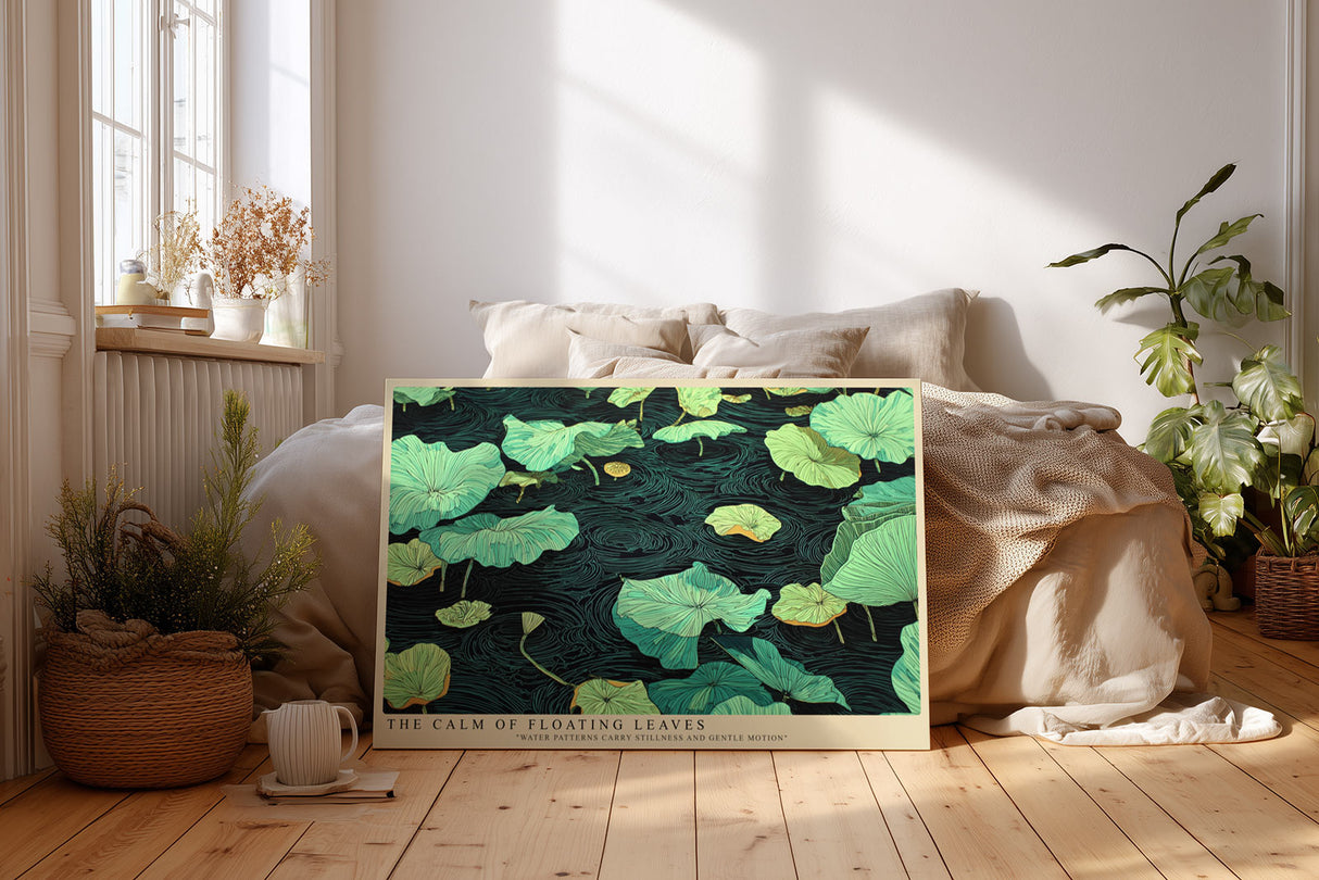 Paul Sinus Wandbild The Calm of Floating Leaves Nature’s Gentle Rhythm on Water