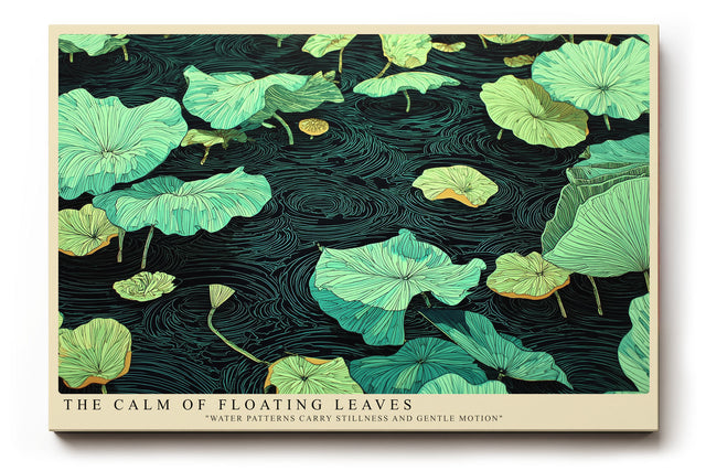 Paul Sinus Wandbild The Calm of Floating Leaves Nature’s Gentle Rhythm on Water