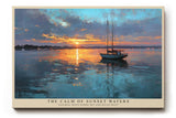 Paul Sinus Wandbild The Calm of Sunset Waters – Segelboot im goldenen Abendlicht spiegelt Ruhe, Weite und Harmonie von Meer und Himmel wider