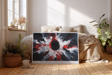 Paul Sinus Wandbild The Center of Colliding Forces Explosion of Energy in Black White and Red