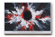 Paul Sinus Wandbild The Center of Colliding Forces Explosion of Energy in Black White and Red