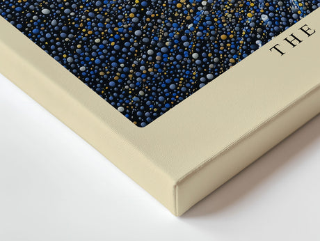 Paul Sinus Wandbild The Center of Radiant Energy abstraktes Punktmuster mit gold-blauem Lichtzentrum