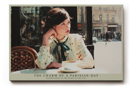 Paul Sinus Wandbild The Charm of a Parisian Day – Romantische Straßenszene mit zeitloser Eleganz – Kunstvolles Wandbild mit französischem Flair und weichem Licht.