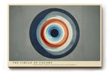 Paul Sinus Wandbild The Circle of Colors Abstraktes Kunstwerk mit konzentrischen Farbringen in harmonischer Anordnung und moderner Symbolik.