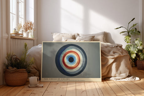 Paul Sinus Wandbild The Circle of Colors Abstraktes Kunstwerk mit konzentrischen Farbringen in harmonischer Anordnung und moderner Symbolik.