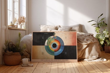 Paul Sinus Wandbild The Circle of Earthly Colors geometrische Kunst mit Farbkreisen inspiriert von Erde und Kosmos