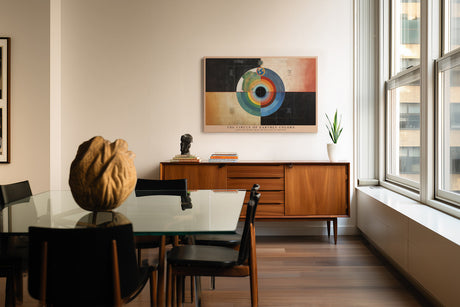 Paul Sinus Wandbild The Circle of Earthly Colors geometrische Kunst mit Farbkreisen inspiriert von Erde und Kosmos