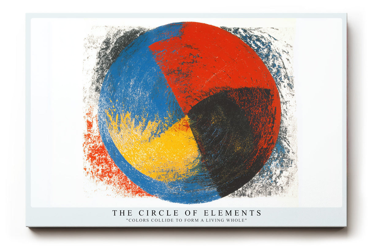 Paul Sinus Wandbild The Circle of Elements – abstraktes Farbenspiel in Form eines Kreises symbolisiert Balance, Energie und schöpferische Einheit