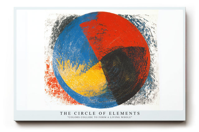 Paul Sinus Wandbild The Circle of Elements – abstraktes Farbenspiel in Form eines Kreises symbolisiert Balance, Energie und schöpferische Einheit