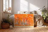 Paul Sinus Wandbild The City Made of Pure Light Abstract Skyline in Vibrant Orange Glow