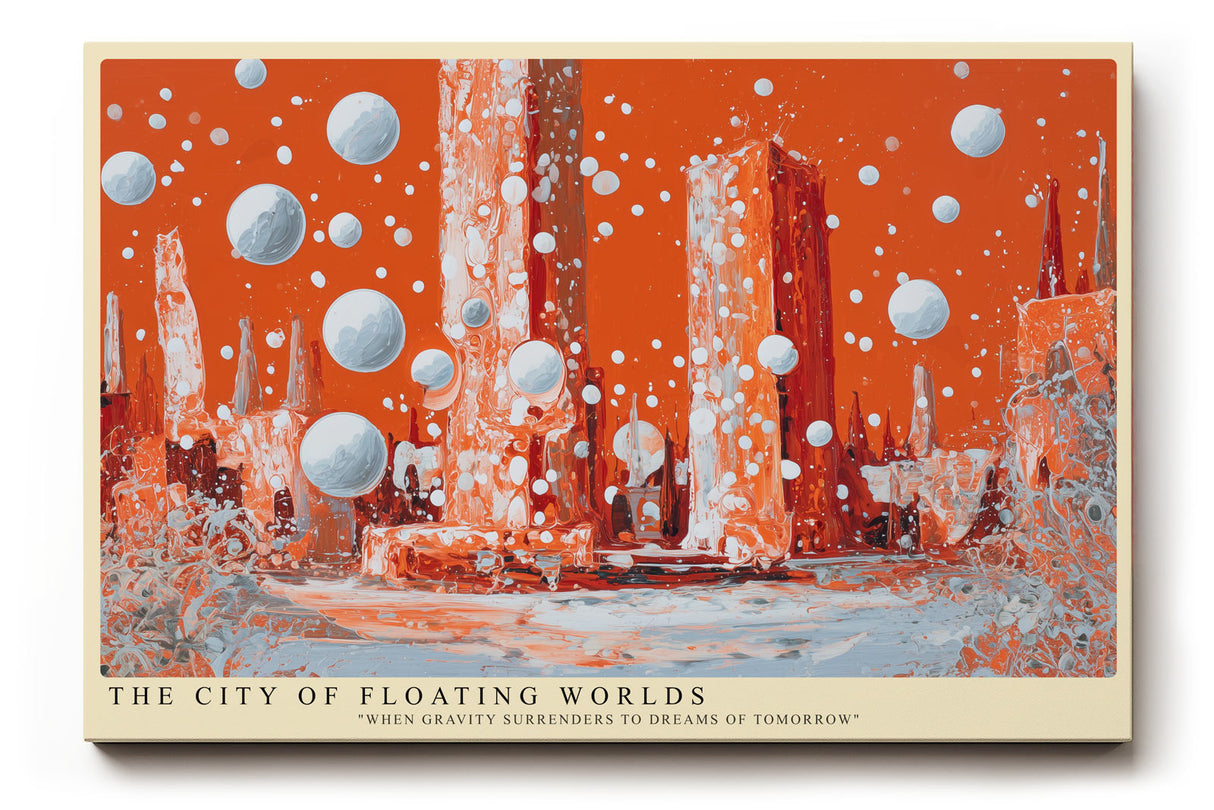 Paul Sinus Wandbild The City of Floating Worlds – Futuristische Traumlandschaft zwischen Schwerkraft und Fantasie