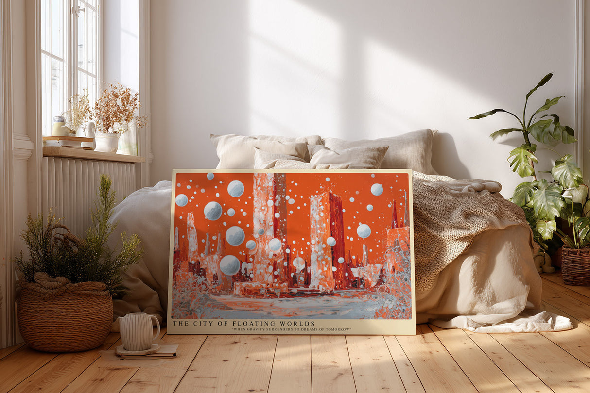 Paul Sinus Wandbild The City of Floating Worlds – Futuristische Traumlandschaft zwischen Schwerkraft und Fantasie