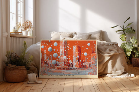 Paul Sinus Wandbild The City of Floating Worlds – Futuristische Traumlandschaft zwischen Schwerkraft und Fantasie