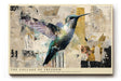 Paul Sinus Wandbild The Collage of Freedom Abstract Hummingbird in Motion of Color and Chaos