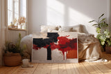 Paul Sinus Wandbild The Collision of Dark and Bright Black and Red Struggle Across a Silent Canvas