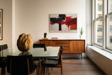 Paul Sinus Wandbild The Collision of Dark and Bright Black and Red Struggle Across a Silent Canvas