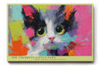 Paul Sinus Wandbild The Colorful Little Paws – Verspieltes Katzenporträt in leuchtenden Farben, Symbol für Freude, Neugier und Lebenslust