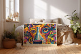 Paul Sinus Wandbild The Colorful Spirit Dog farbenfrohes Tiermotiv eines abstrakten Hundes voller Energie und Ausdruckskraft