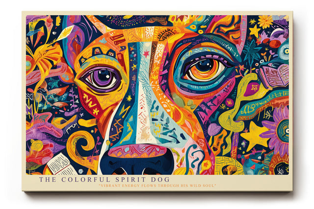 Paul Sinus Wandbild The Colorful Spirit Dog farbenfrohes Tiermotiv eines abstrakten Hundes voller Energie und Ausdruckskraft