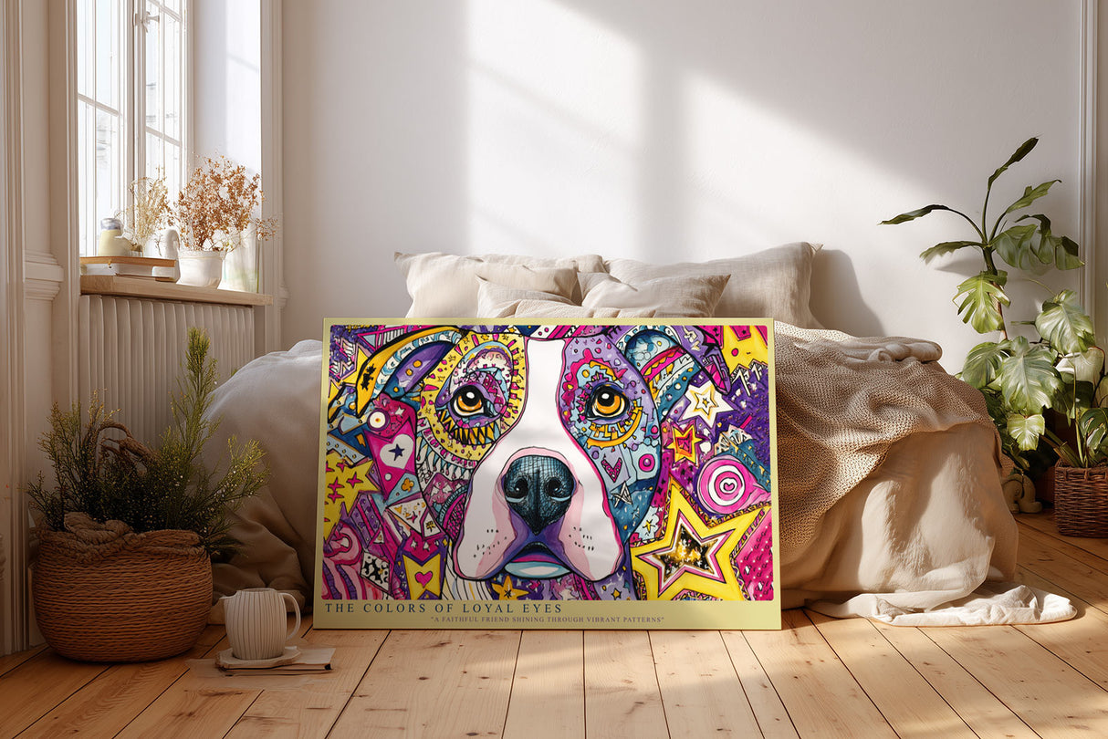 Paul Sinus Wandbild The Colors of Loyal Eyes Vibrant Portrait of Friendship