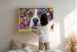 Paul Sinus Wandbild The Colors of Loyal Eyes Vibrant Portrait of Friendship