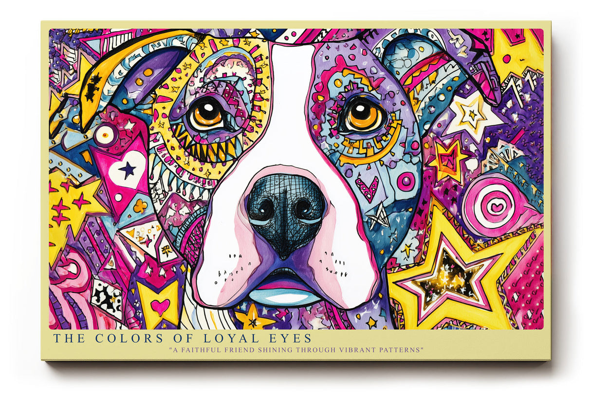 Paul Sinus Wandbild The Colors of Loyal Eyes Vibrant Portrait of Friendship