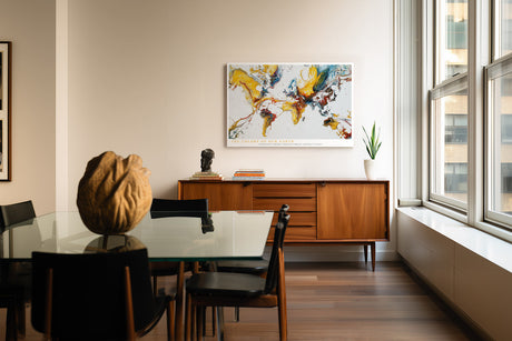 Paul Sinus Wandbild The Colors of Our Earth Abstract World Map in Flowing Motion