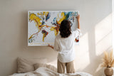 Paul Sinus Wandbild The Colors of Our Earth Abstract World Map in Flowing Motion