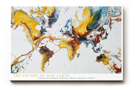 Paul Sinus Wandbild The Colors of Our Earth Abstract World Map in Flowing Motion