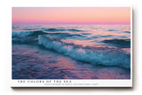 Paul Sinus Wandbild The Colors of the Sea Ausdrucksstarke Darstellung des Meeres bei Sonnenuntergang in leuchtenden Violett- und Rosatönen mit bewegten Wellen.