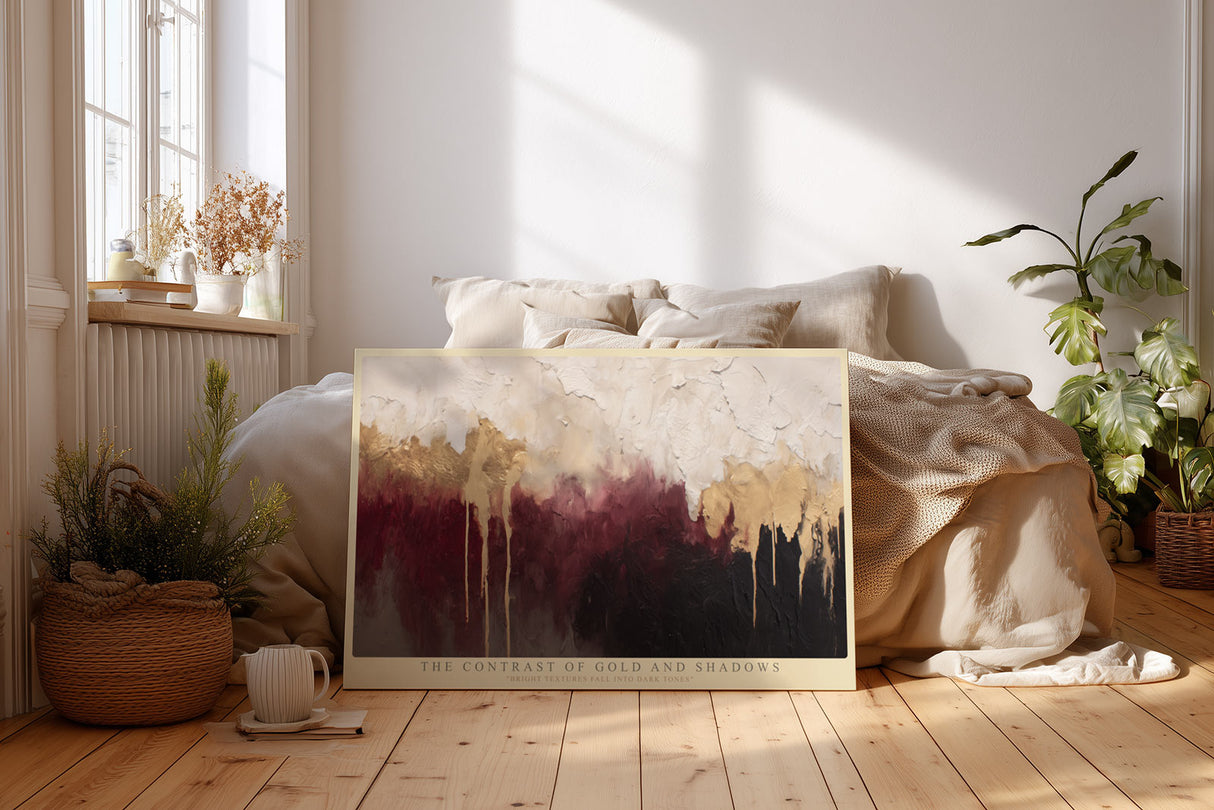 Paul Sinus Wandbild The Contrast of Gold and Shadows Bright Textures Fall into Dark Tones