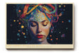 Paul Sinus Wandbild The Cosmic Dance of Mind – Farbenreiche Portraitkomposition mit kosmischer Energie – Ausdrucksstarkes Wandbild zwischen Traum und Gedankenwelt.