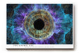 Paul Sinus Wandbild The Cosmic Eye Electric Vision of Space in Blue and Gold Harmony