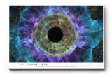 Paul Sinus Wandbild The Cosmic Eye Electric Vision of Space in Blue and Gold Harmony