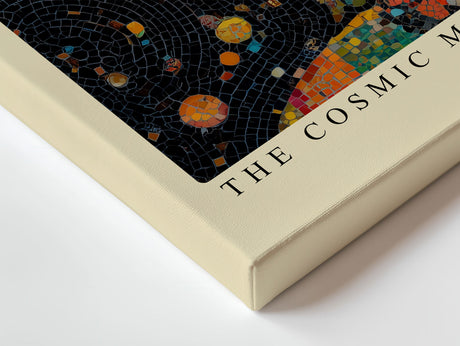 Paul Sinus Wandbild The Cosmic Mosaic of Dreams Colorful Face among Stars