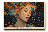 Paul Sinus Wandbild The Cosmic Mosaic of Dreams Colorful Face among Stars