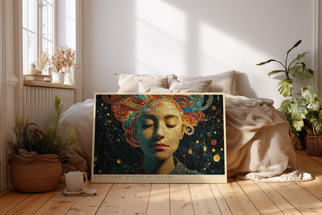 Paul Sinus Wandbild The Cosmic Mosaic of Dreams Galaxies Within Her Mind