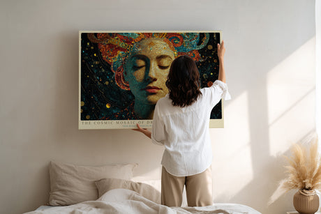 Paul Sinus Wandbild The Cosmic Mosaic of Dreams Galaxies Within Her Mind