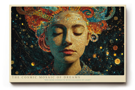 Paul Sinus Wandbild The Cosmic Mosaic of Dreams Galaxies Within Her Mind